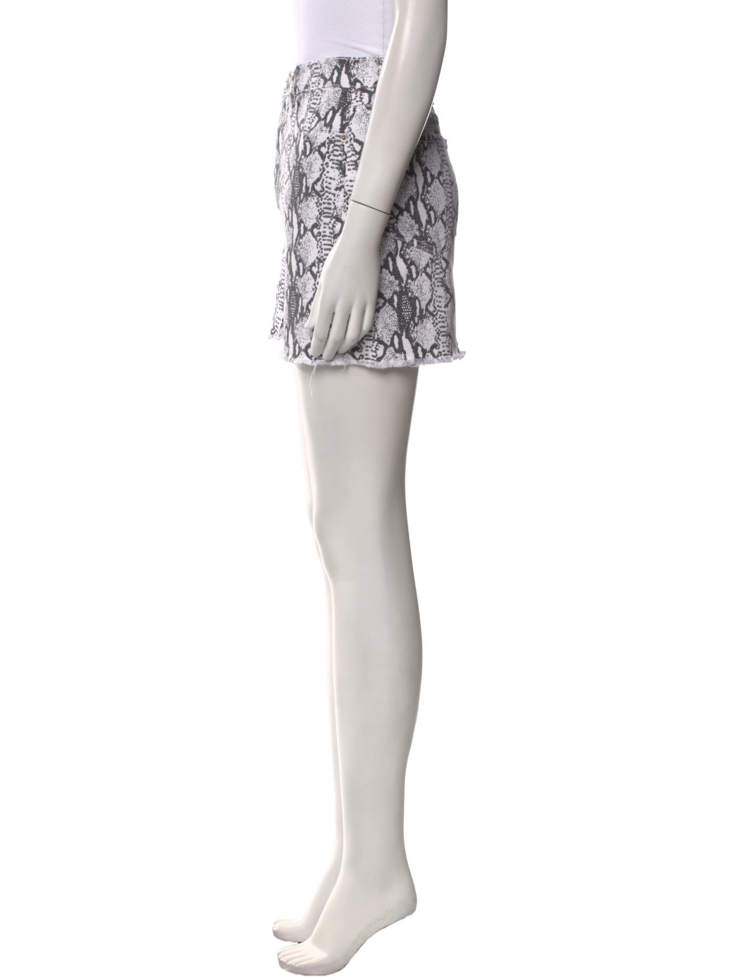 FRAME Animal Print Mini Skirt