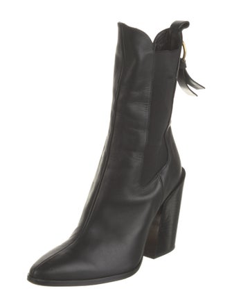 FRAME Leather Lace-Up Boots