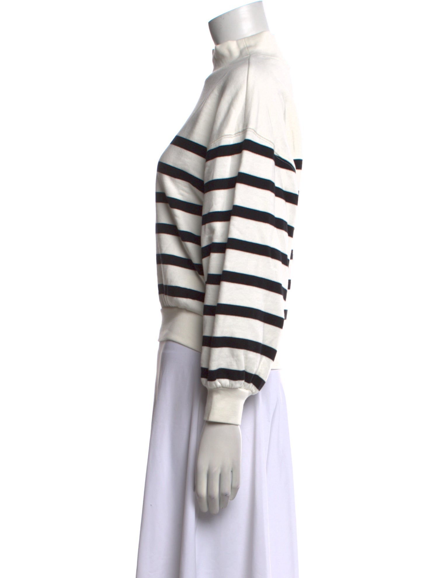 FRAME Striped Turtleneck Sweatshirt