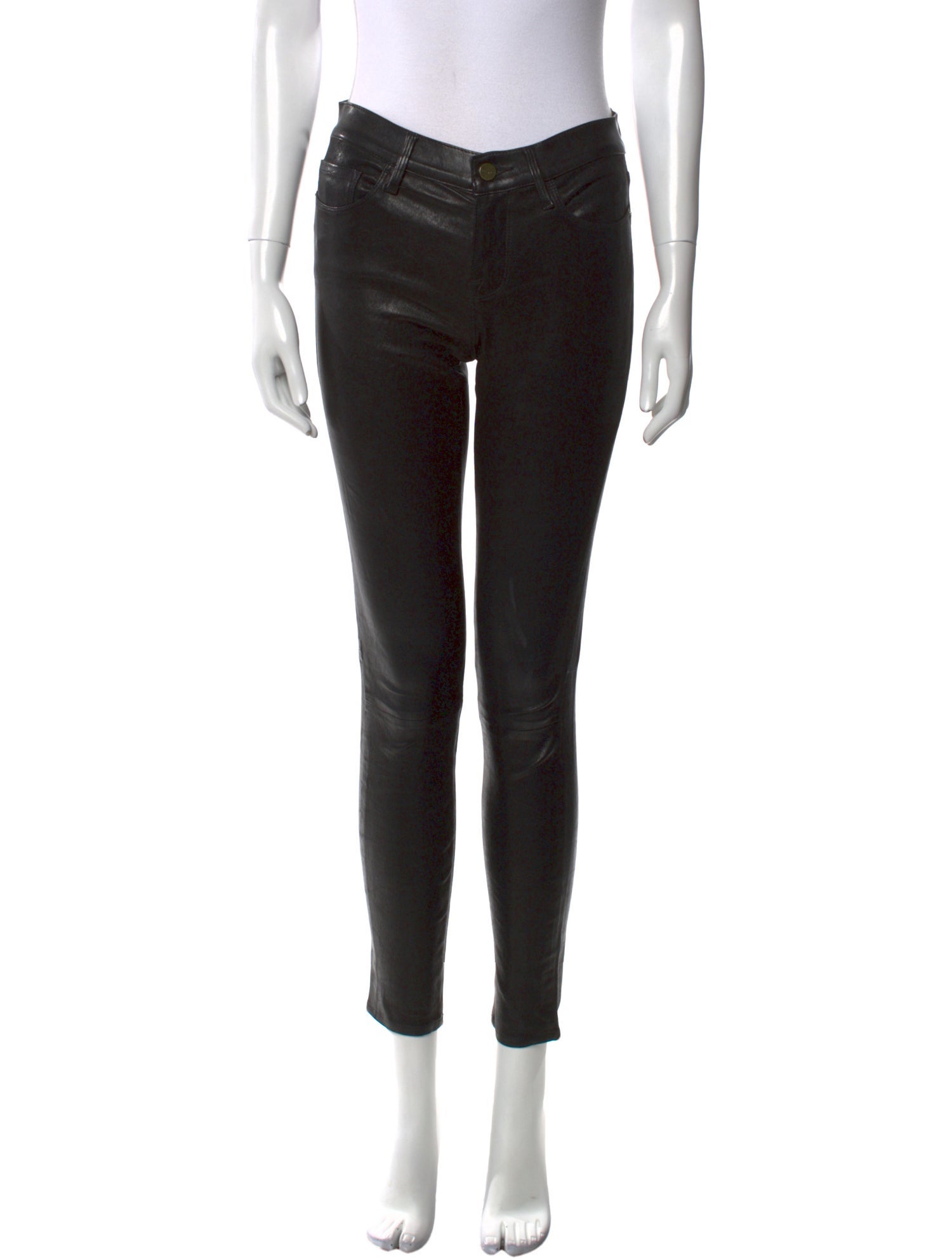 FRAME Lamb Leather Skinny Leg Pants
