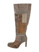 FRAME Snakeskin Animal Print Boots
