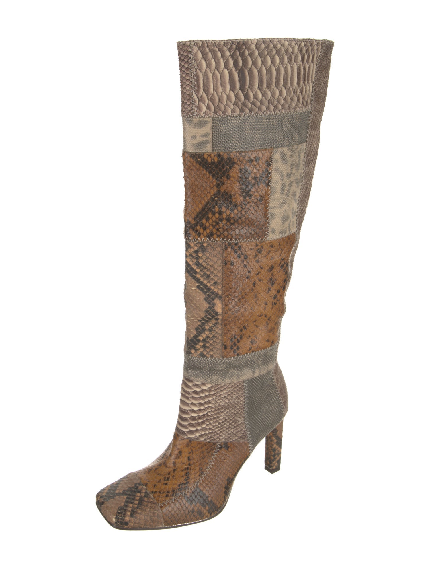 FRAME Snakeskin Animal Print Boots
