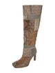 FRAME Snakeskin Animal Print Boots