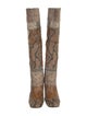 FRAME Snakeskin Animal Print Boots