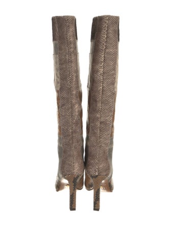 FRAME Snakeskin Animal Print Boots