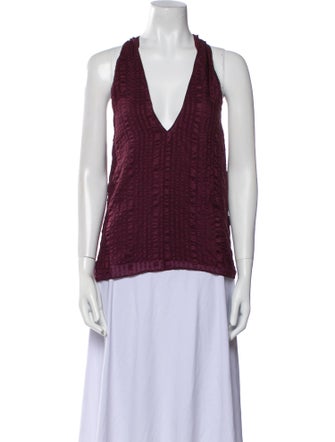 FRAME Silk V-Neck Top