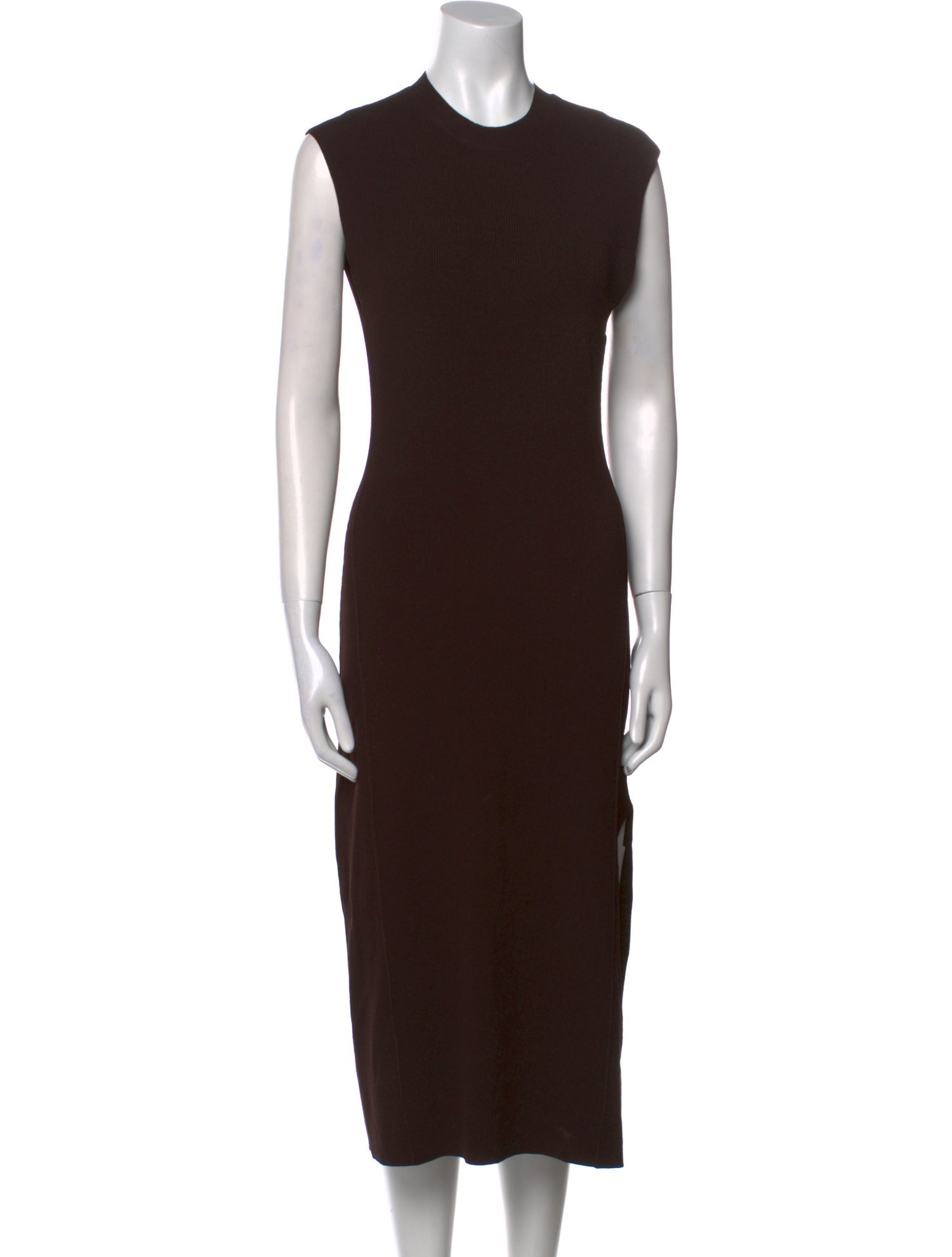 FRAME Crew Neck Midi Length Dress