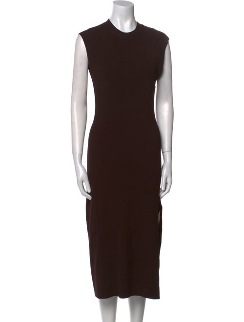 FRAME Crew Neck Midi Length Dress