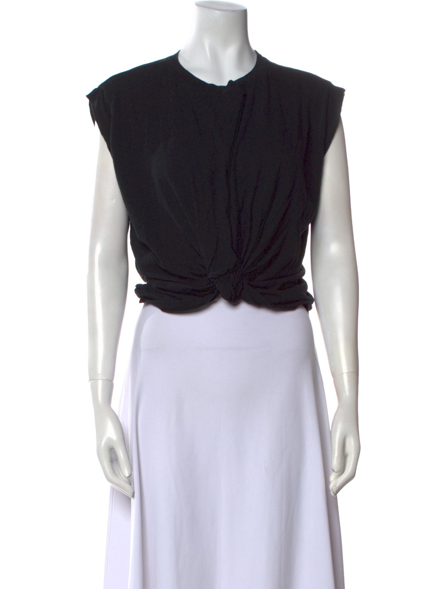 FRAME Crew Neck Short Sleeve Crop Top