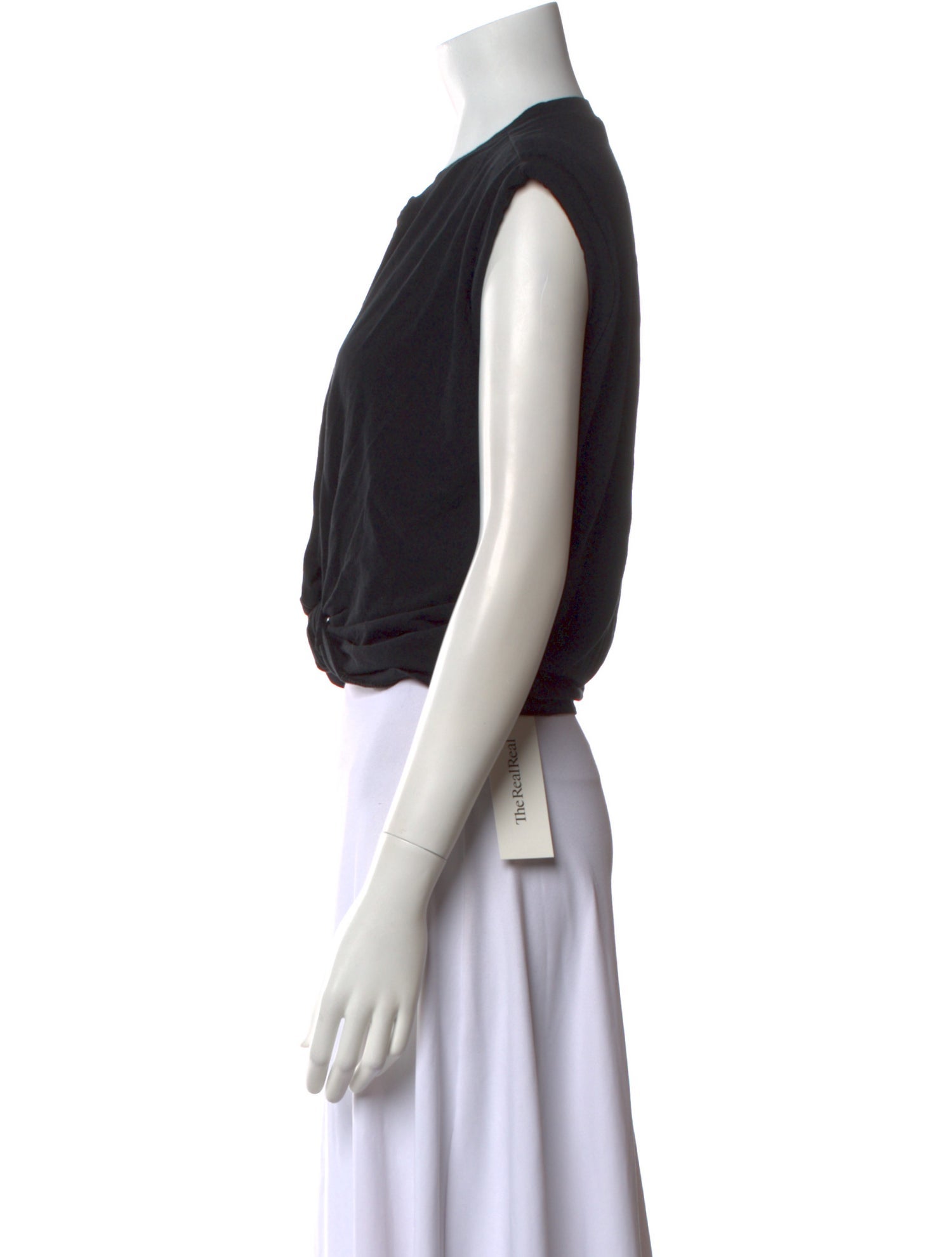 FRAME Crew Neck Short Sleeve Crop Top