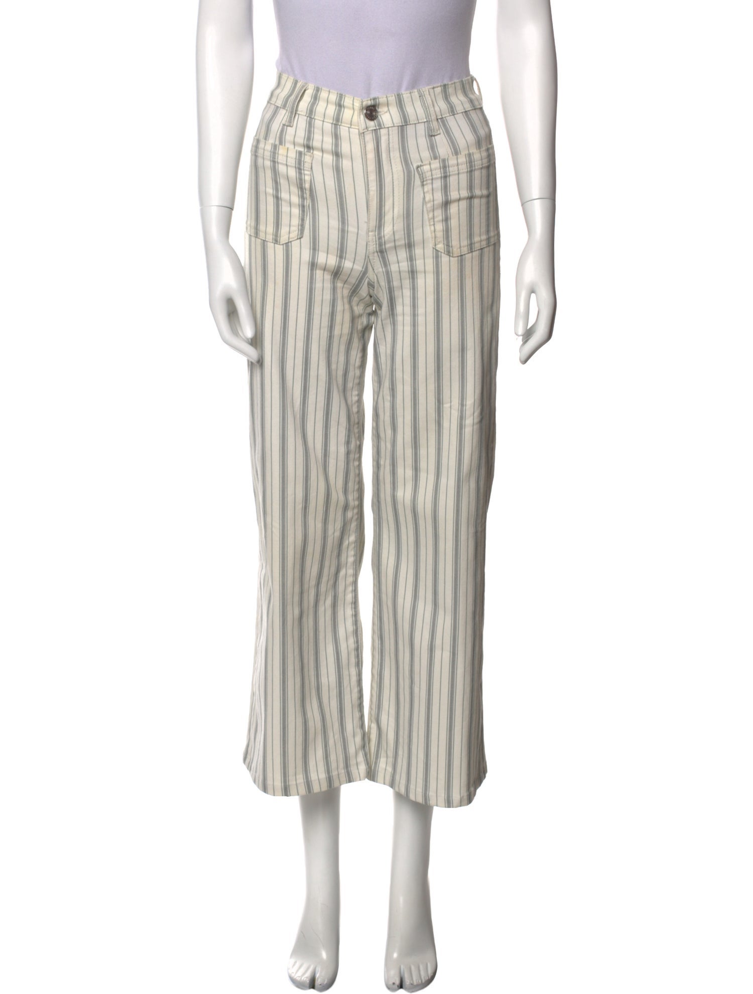 FRAME Striped Wide Leg Pants