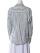 FRAME Linen Striped Button-Up Top
