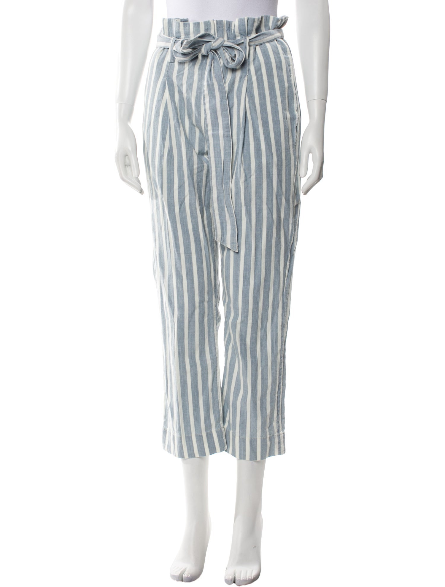 FRAME Striped Straight Leg Pants