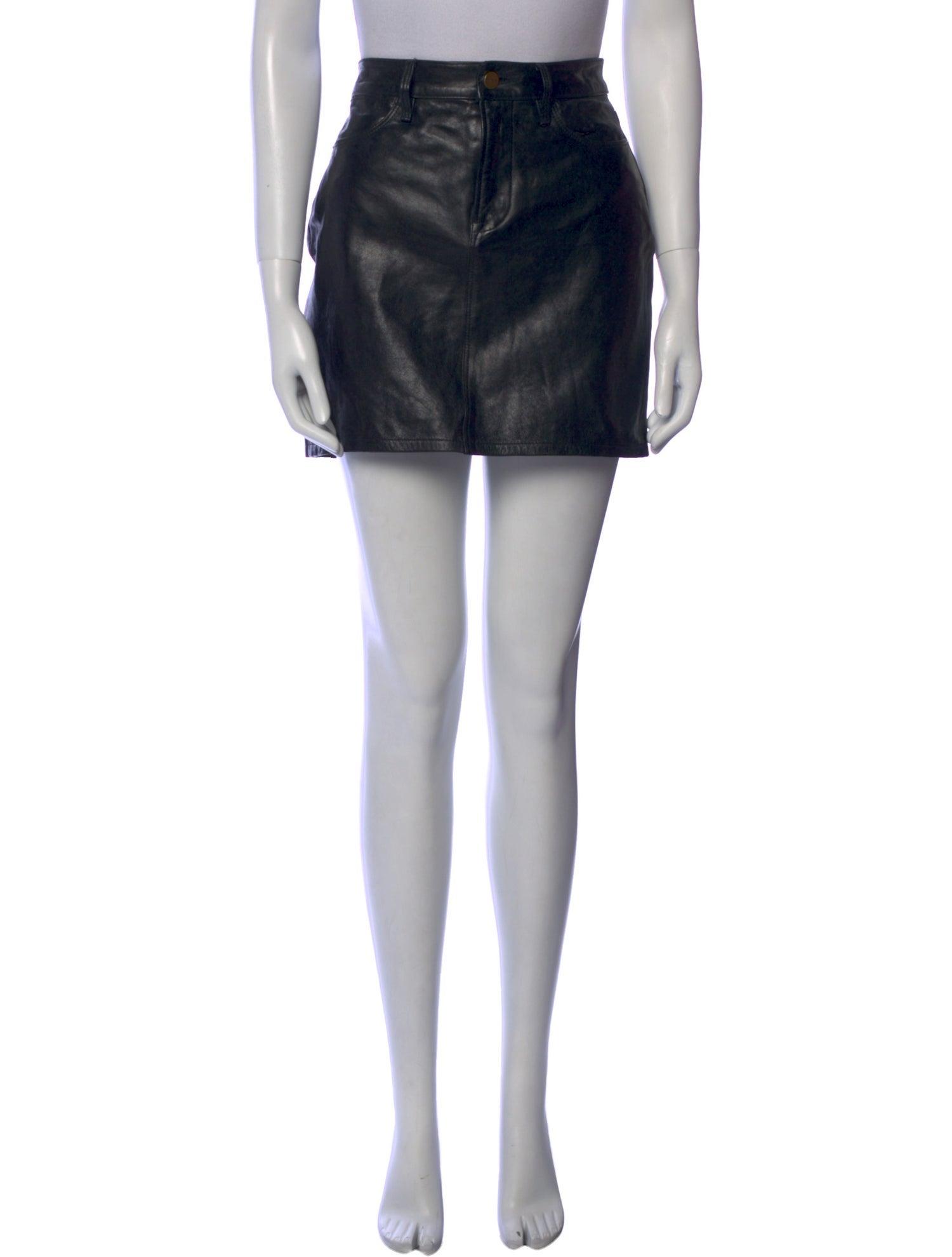 FRAME Lamb Leather Mini Skirt