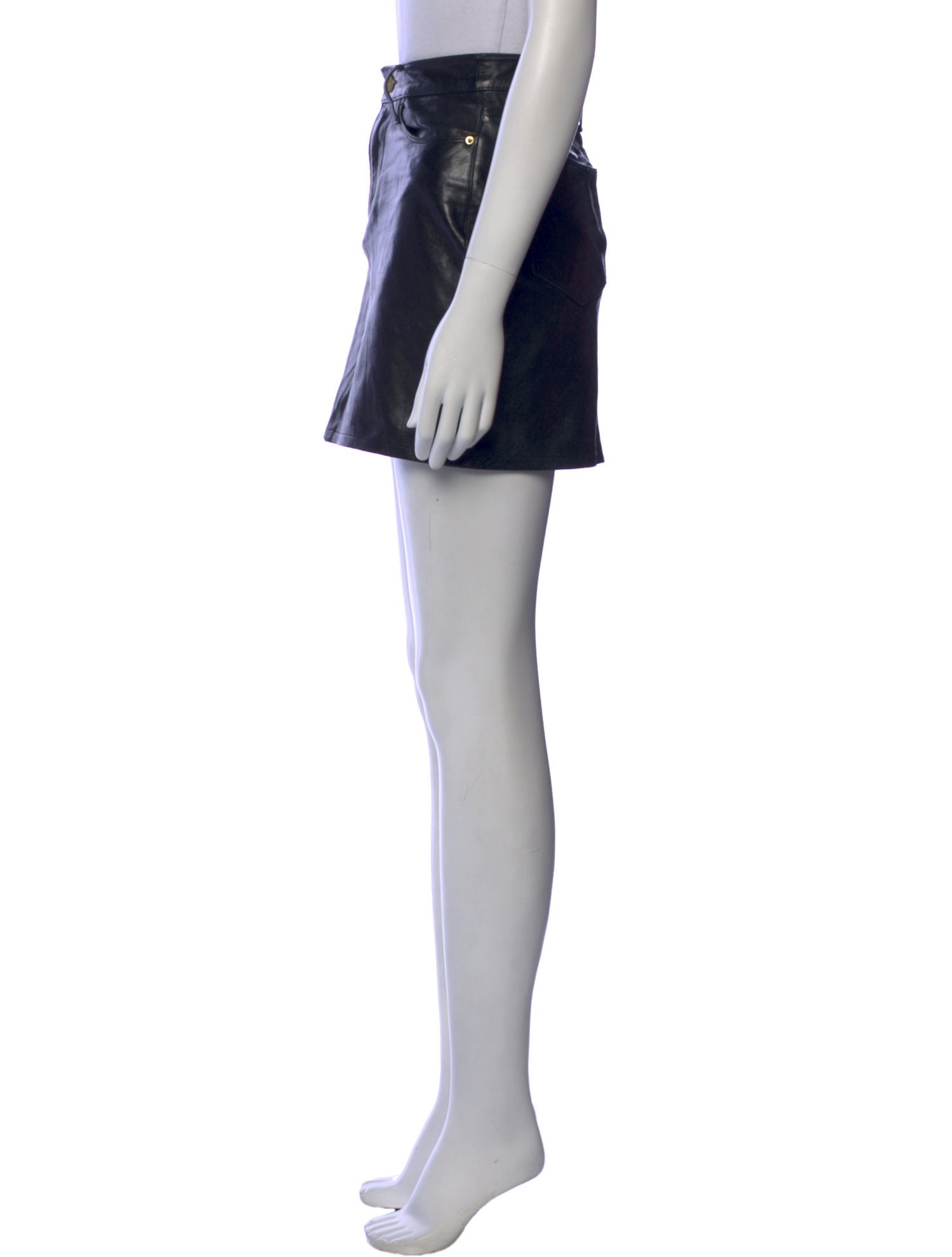 FRAME Lamb Leather Mini Skirt