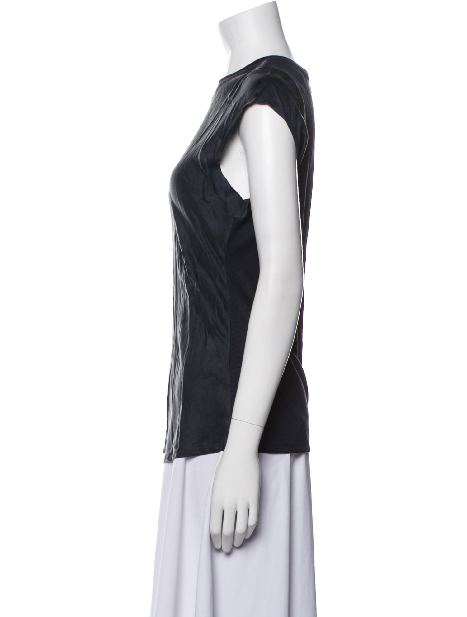 FRAME Silk Crew Neck Top