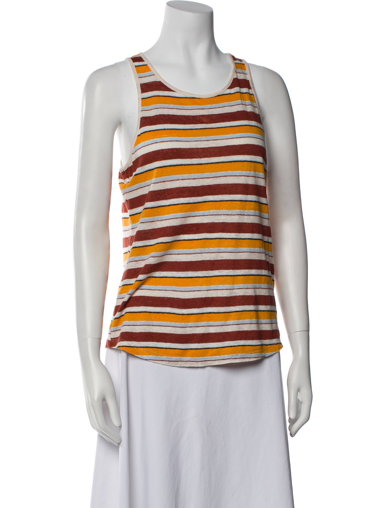 FRAME Linen Striped Top