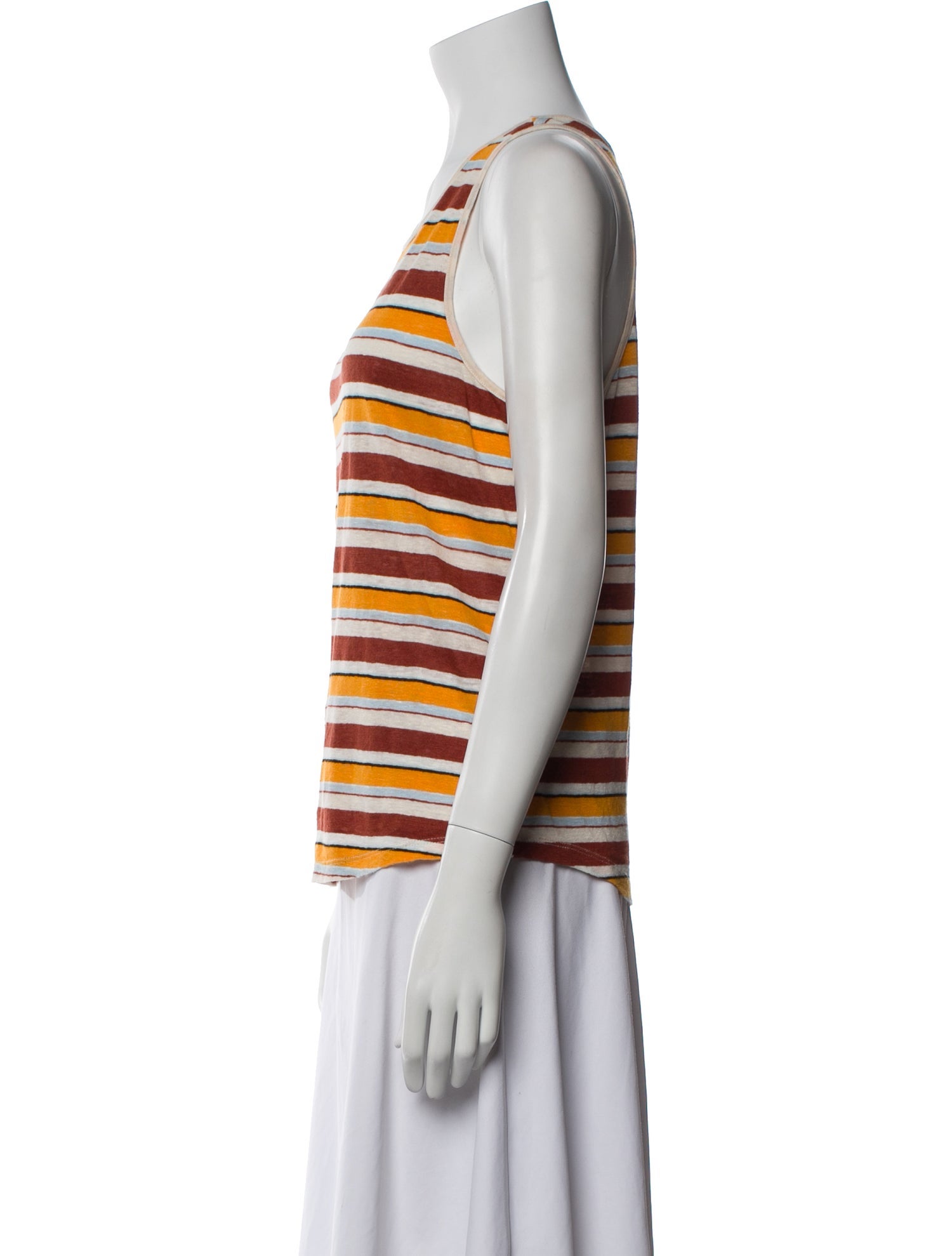 FRAME Linen Striped Top