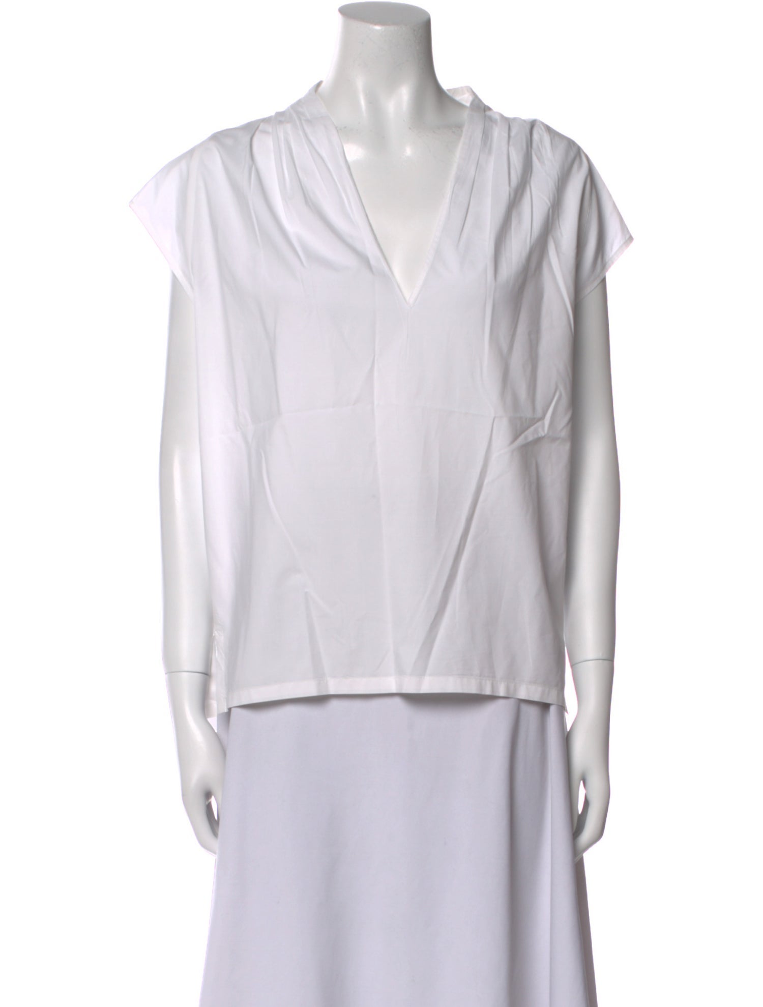 FRAME V-Neck Short Sleeve Blouse