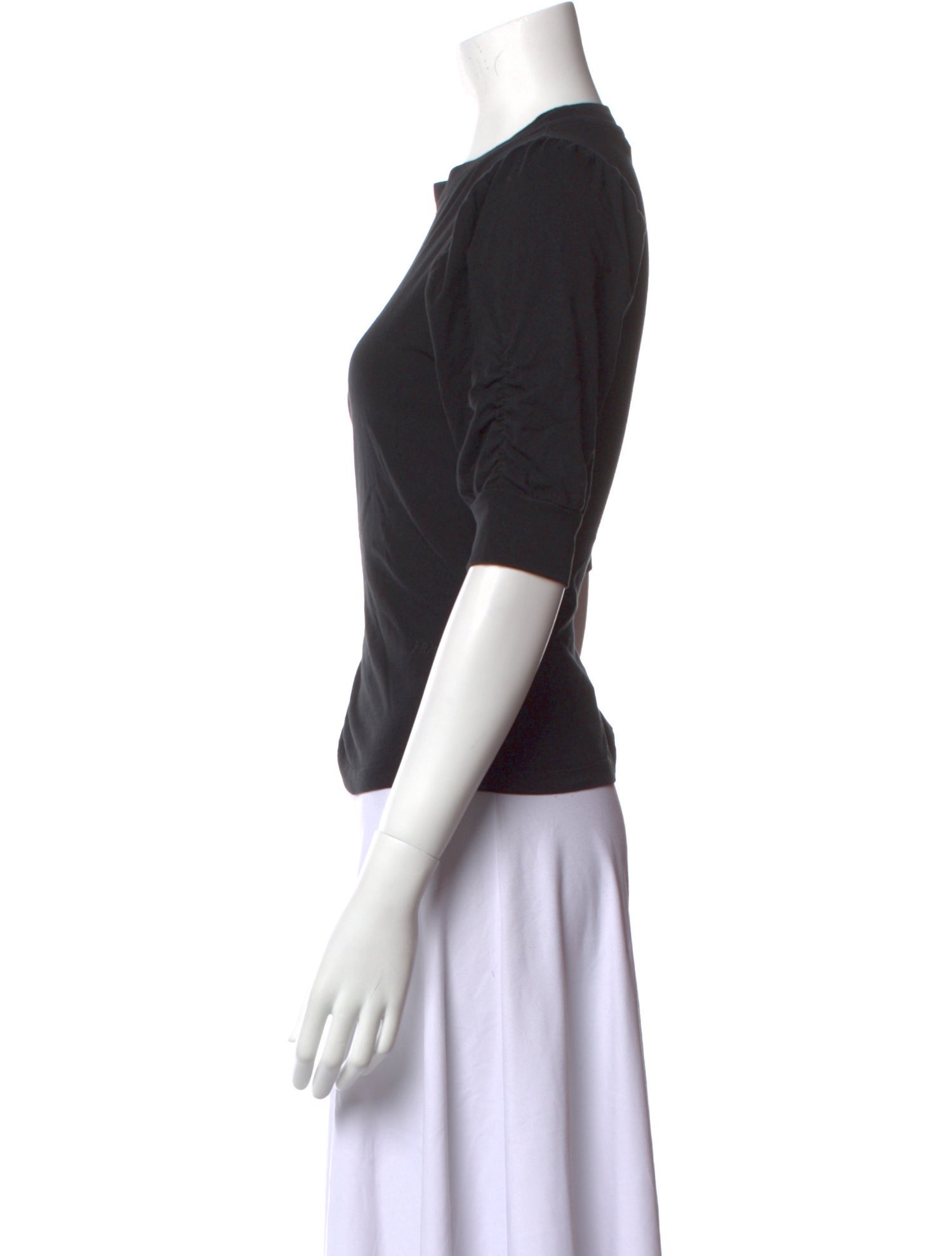 FRAME Crew Neck Three-Quarter Sleeve T-Shirt