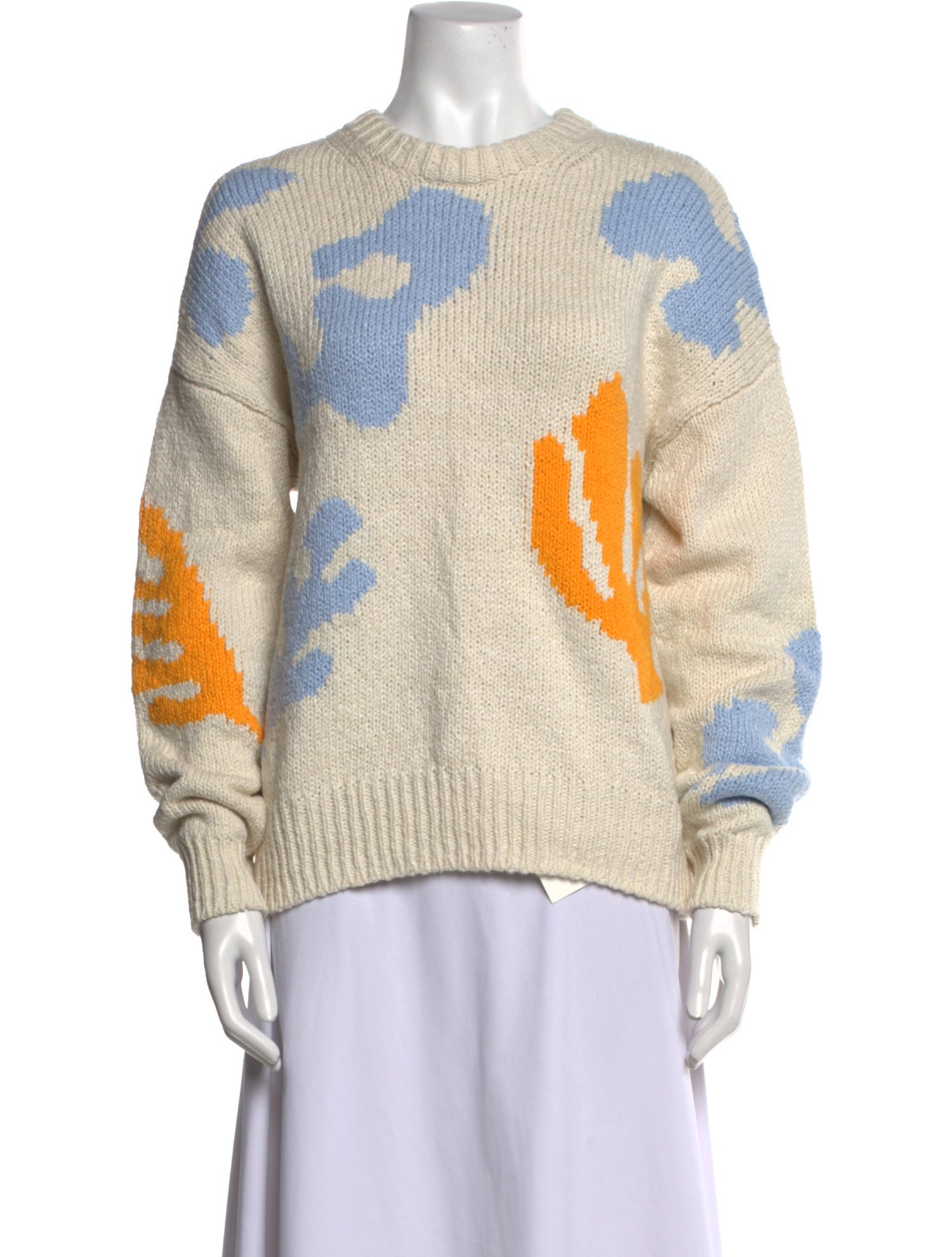 FRAME Printed Crew Neck Sweater w/ Tags