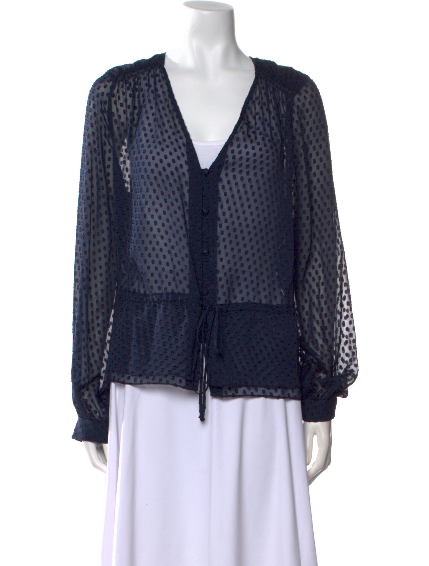 FRAME Silk Printed Blouse