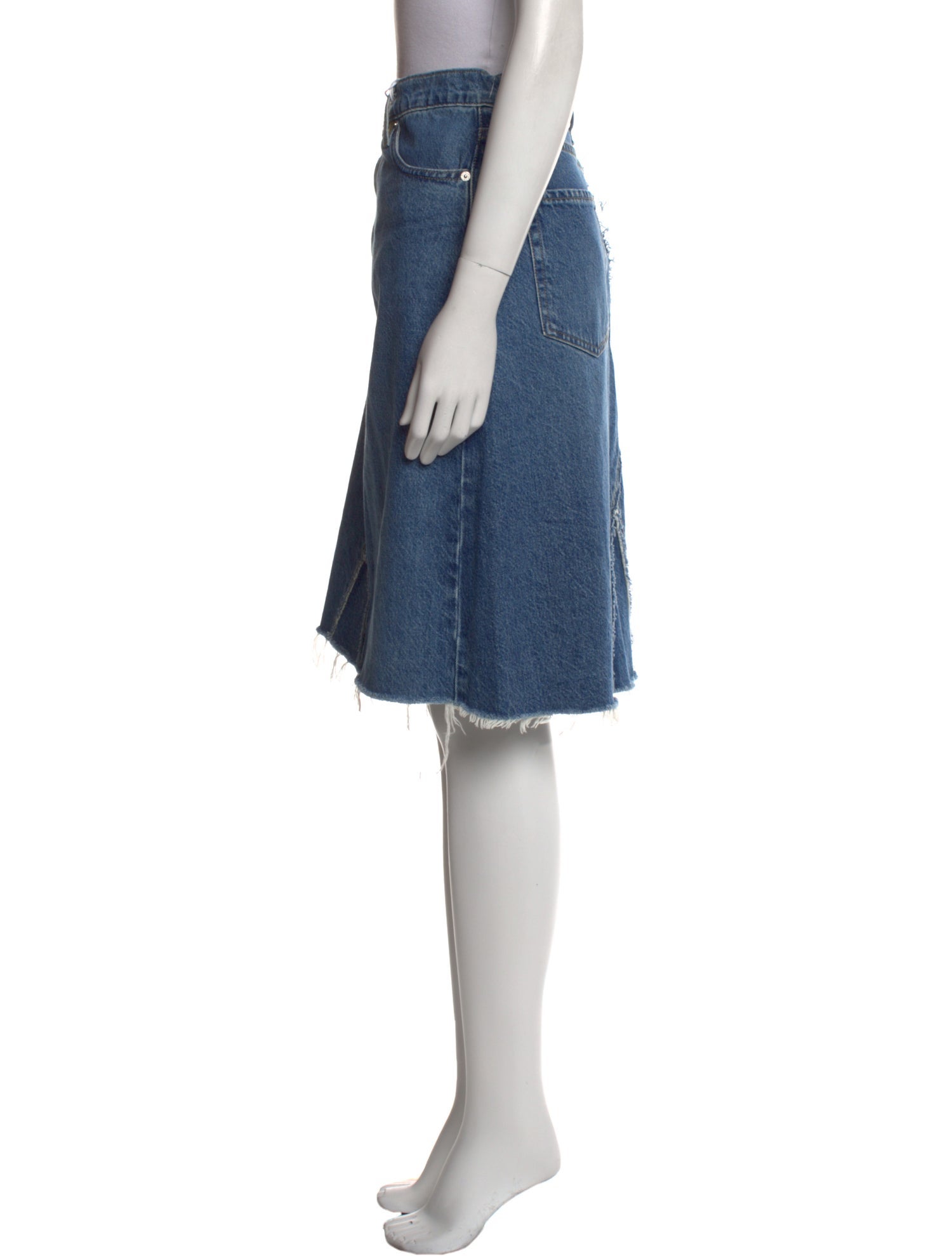 FRAME Distressed Accents Knee-Length Skirt w/ Tags