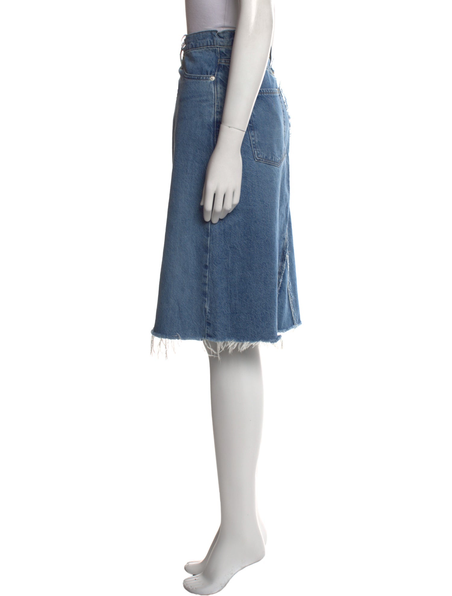 FRAME Distressed Accents Knee-Length Skirt w/ Tags