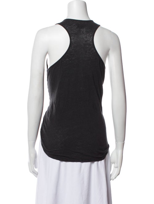 FRAME Linen Scoop Neck Top