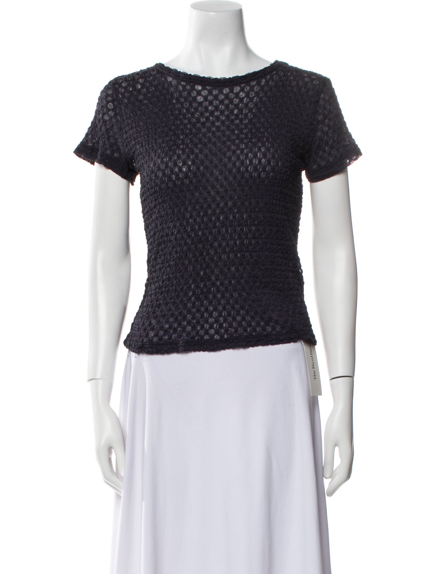 FRAME Bateau Neckline Short Sleeve Top