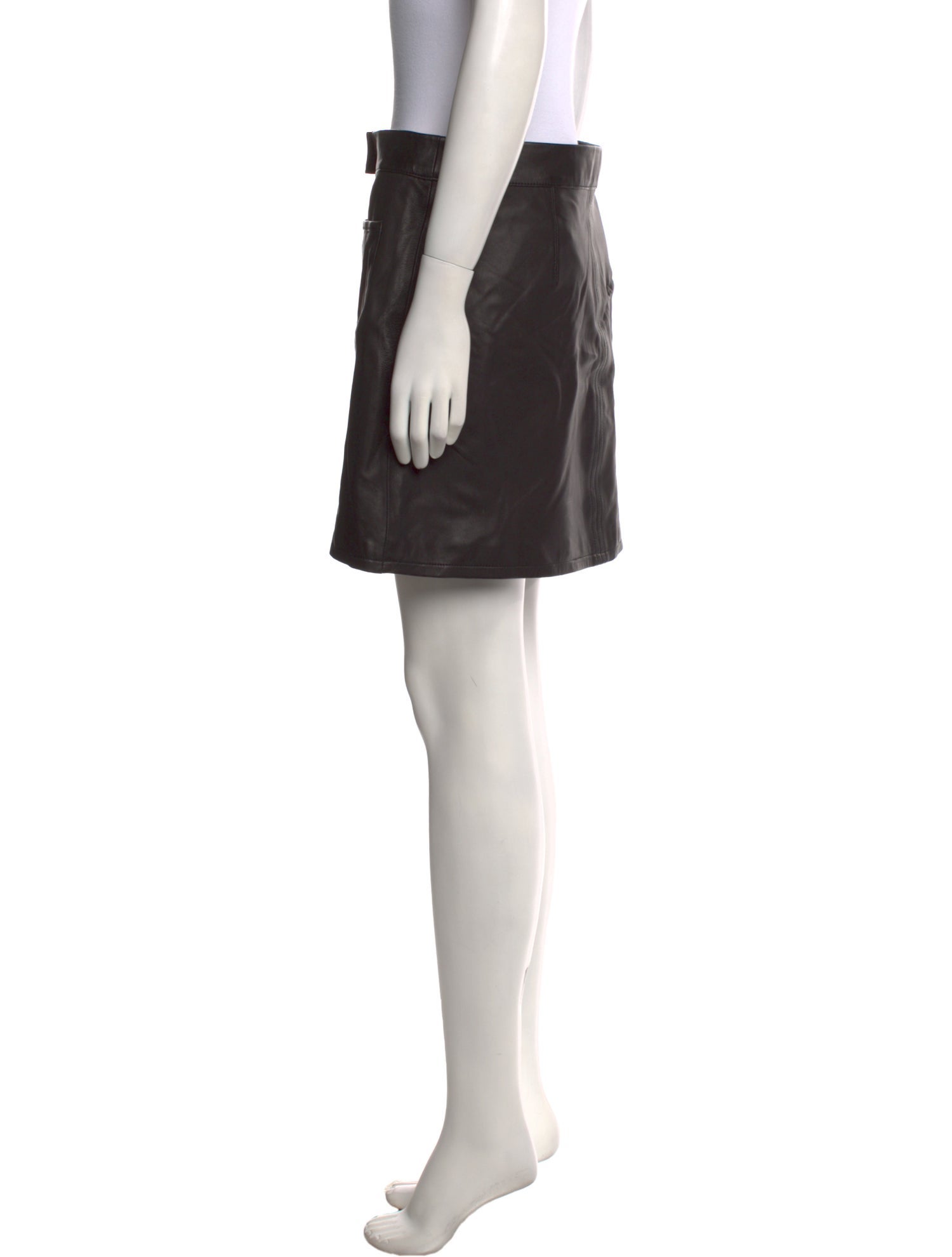 FRAME Lamb Leather Mini Skirt