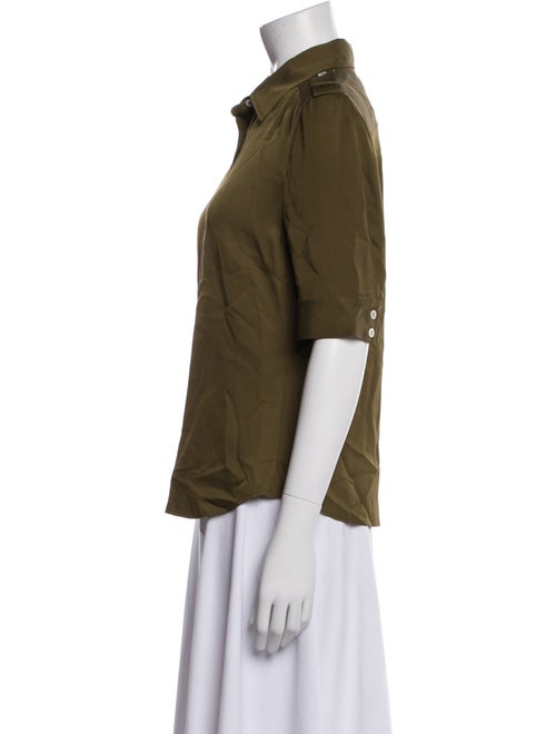 FRAME Three-Quarter Sleeve Button-Up Top