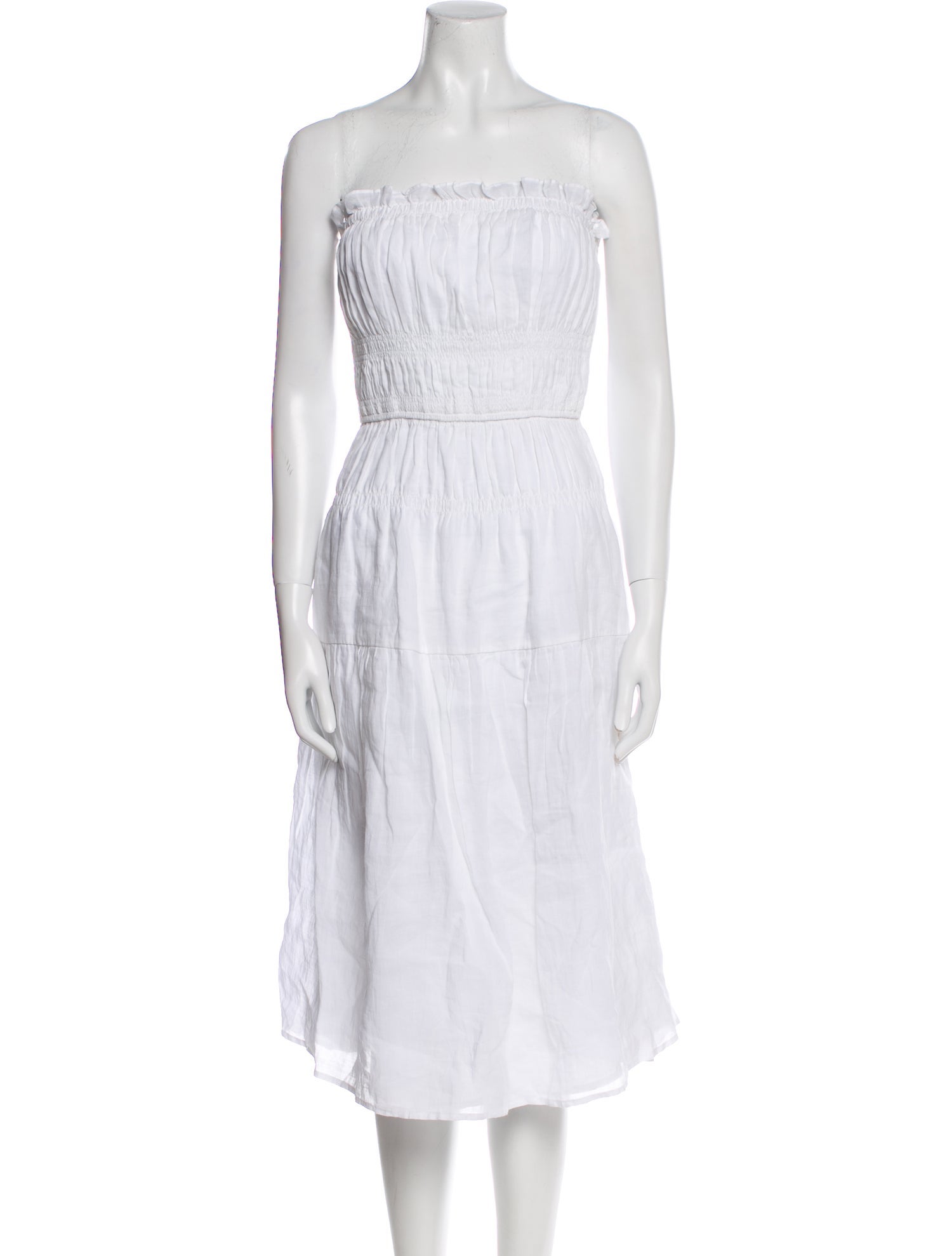 FRAME Strapless Knee-Length Dress