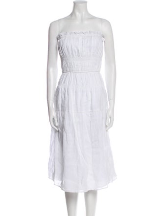 FRAME Strapless Knee-Length Dress