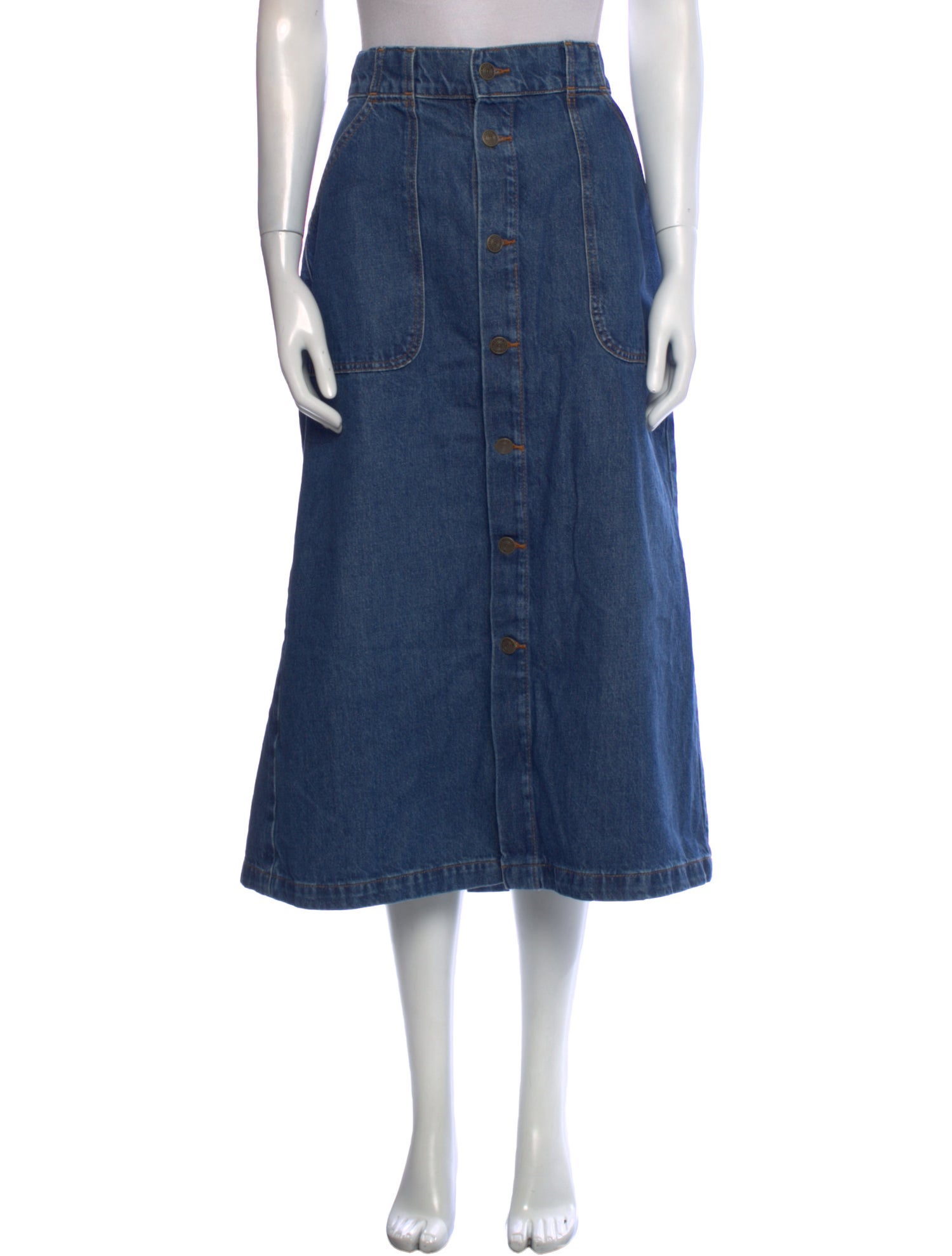 FRAME Midi Length Skirt