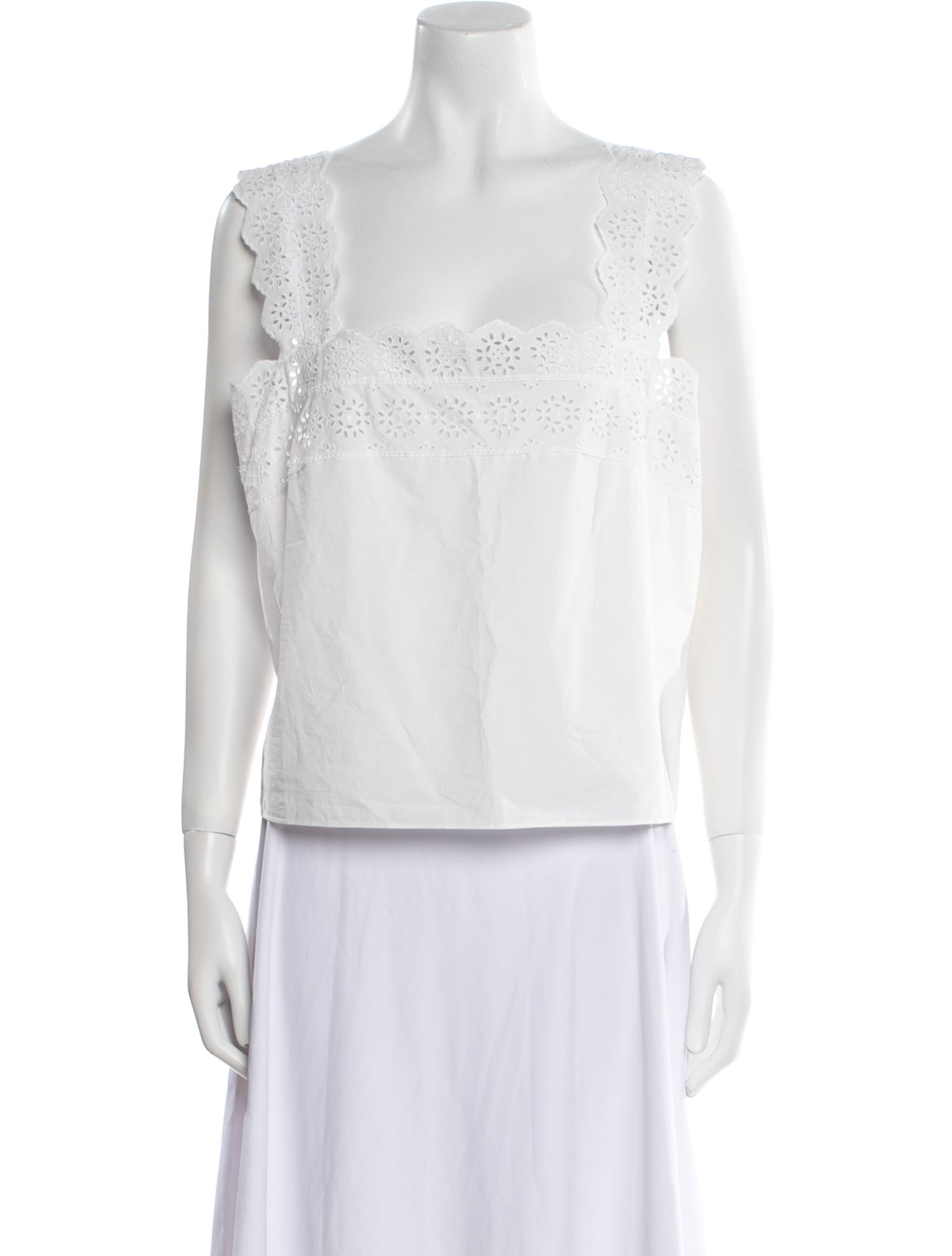 FRAME Square Neckline Sleeveless Crop Top w/ Tags