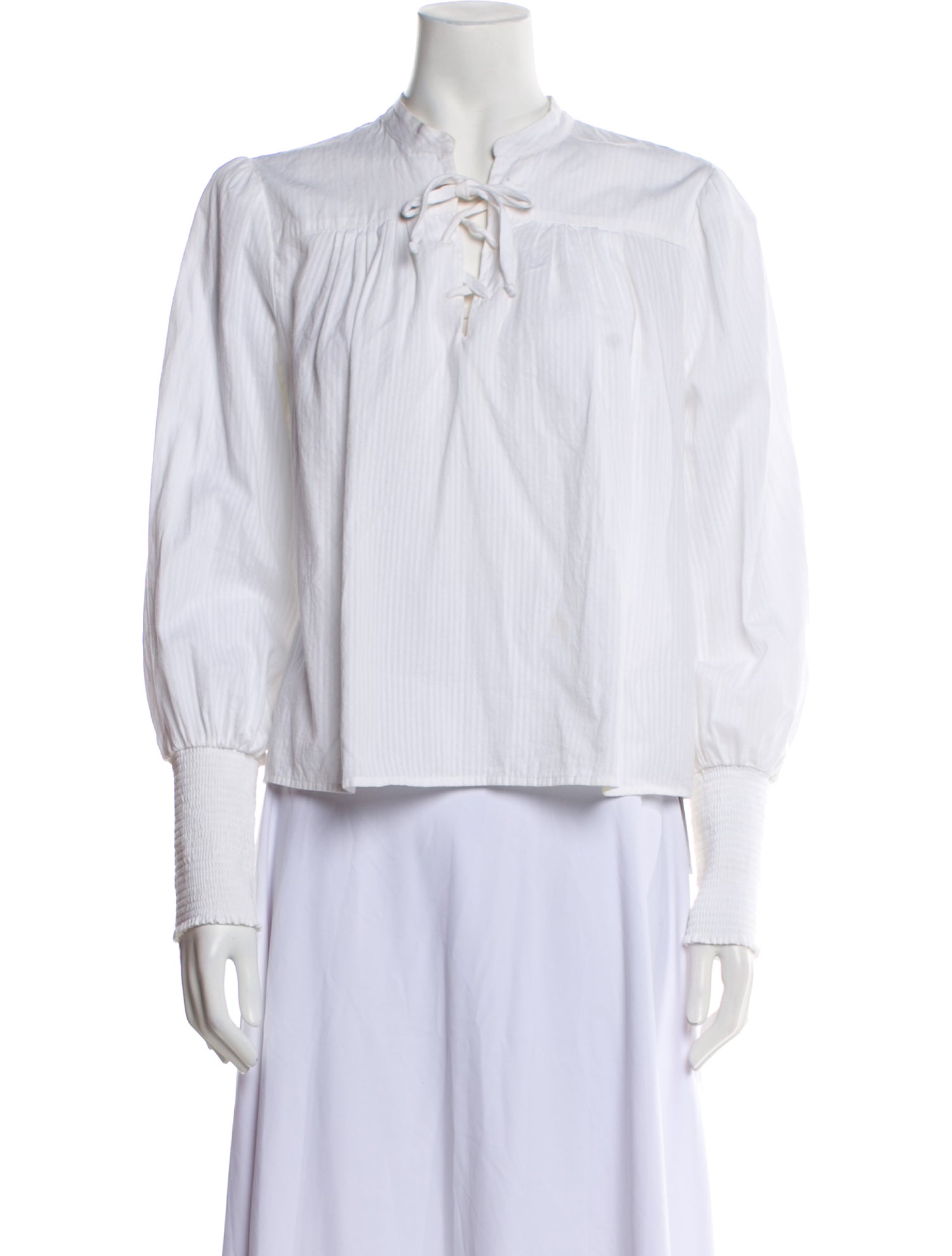 FRAME Mock Neck Long Sleeve Blouse