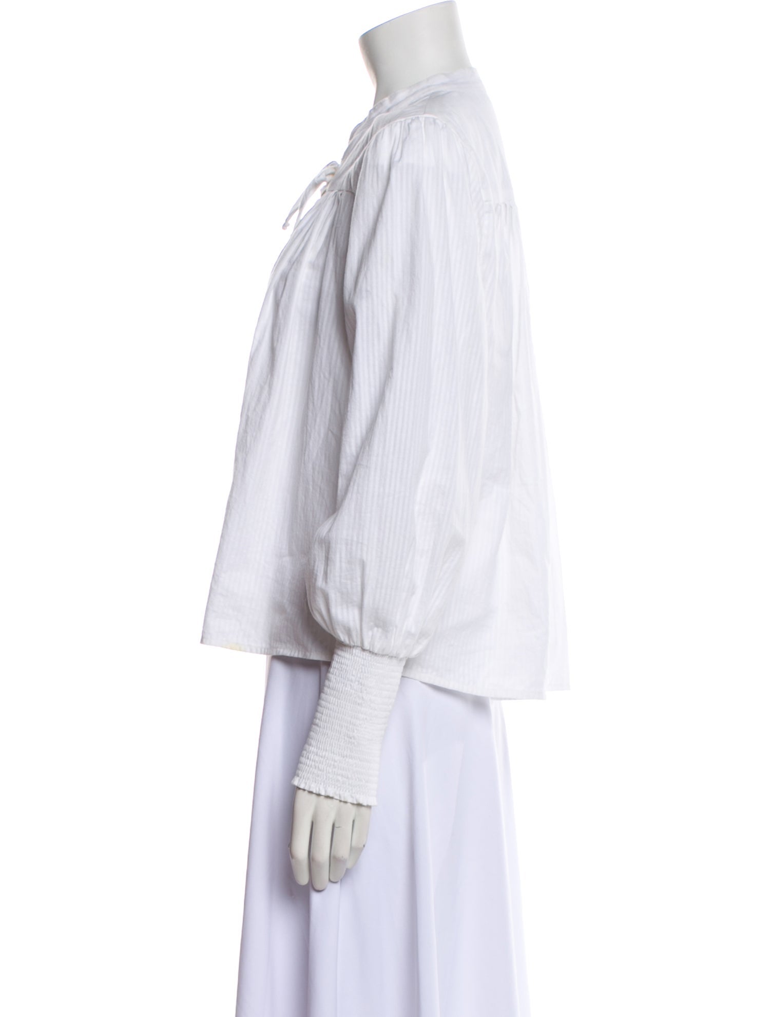 FRAME Mock Neck Long Sleeve Blouse