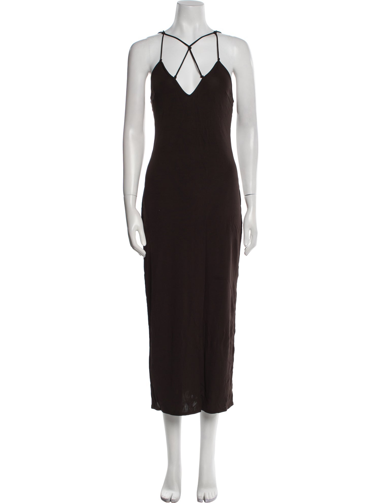 FRAME V-Neck Midi Length Dress