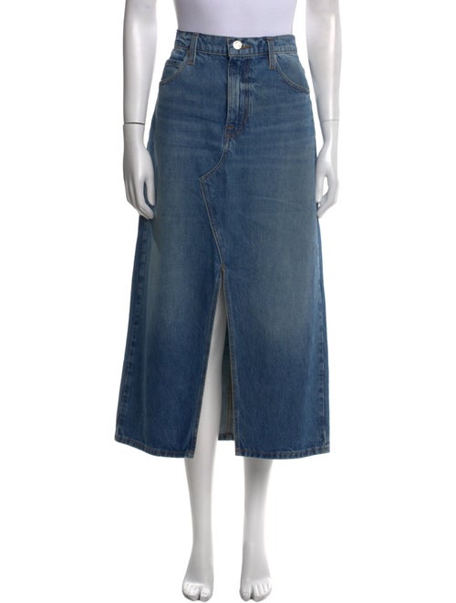 FRAME Raw-Edge Trim Midi Length Skirt