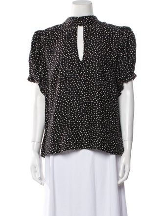 FRAME Silk Polka Dot Print Blouse