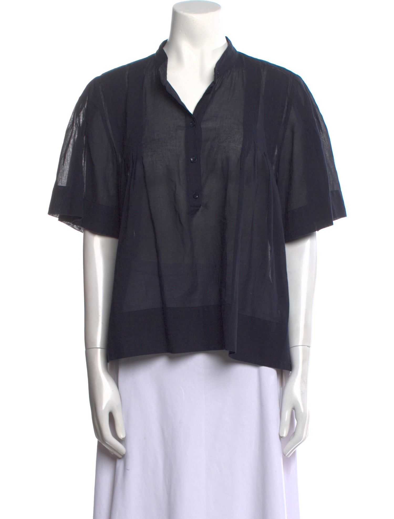 FRAME V-Neck Short Sleeve Blouse