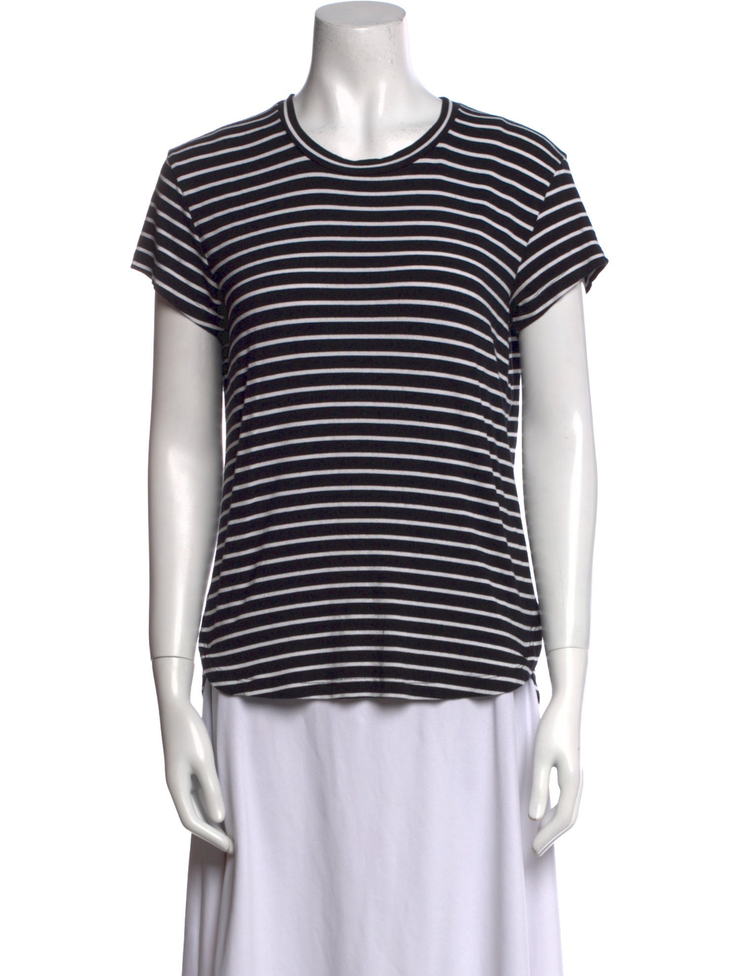 FRAME Striped Crew Neck T-Shirt