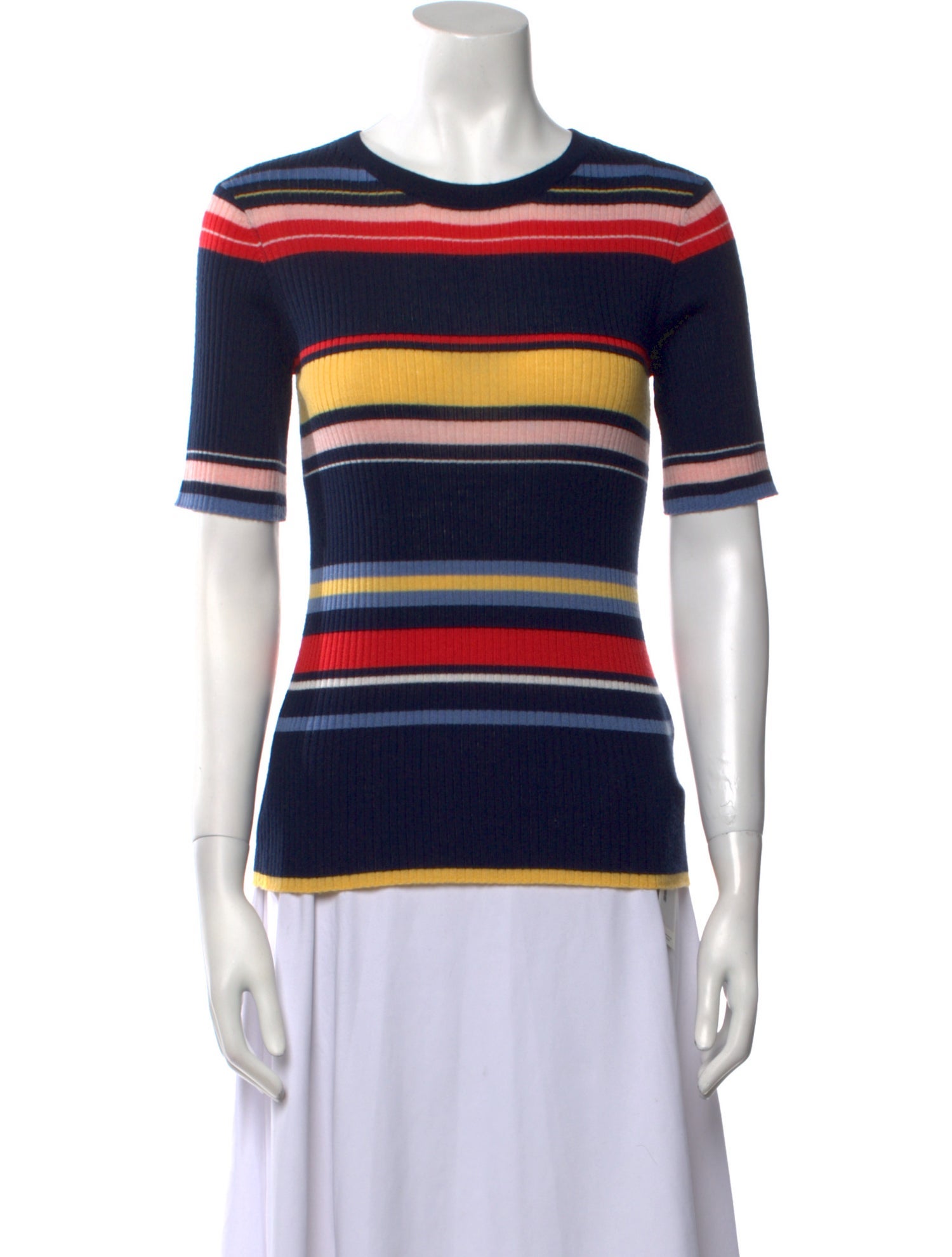 FRAME Striped Crew Neck Sweater