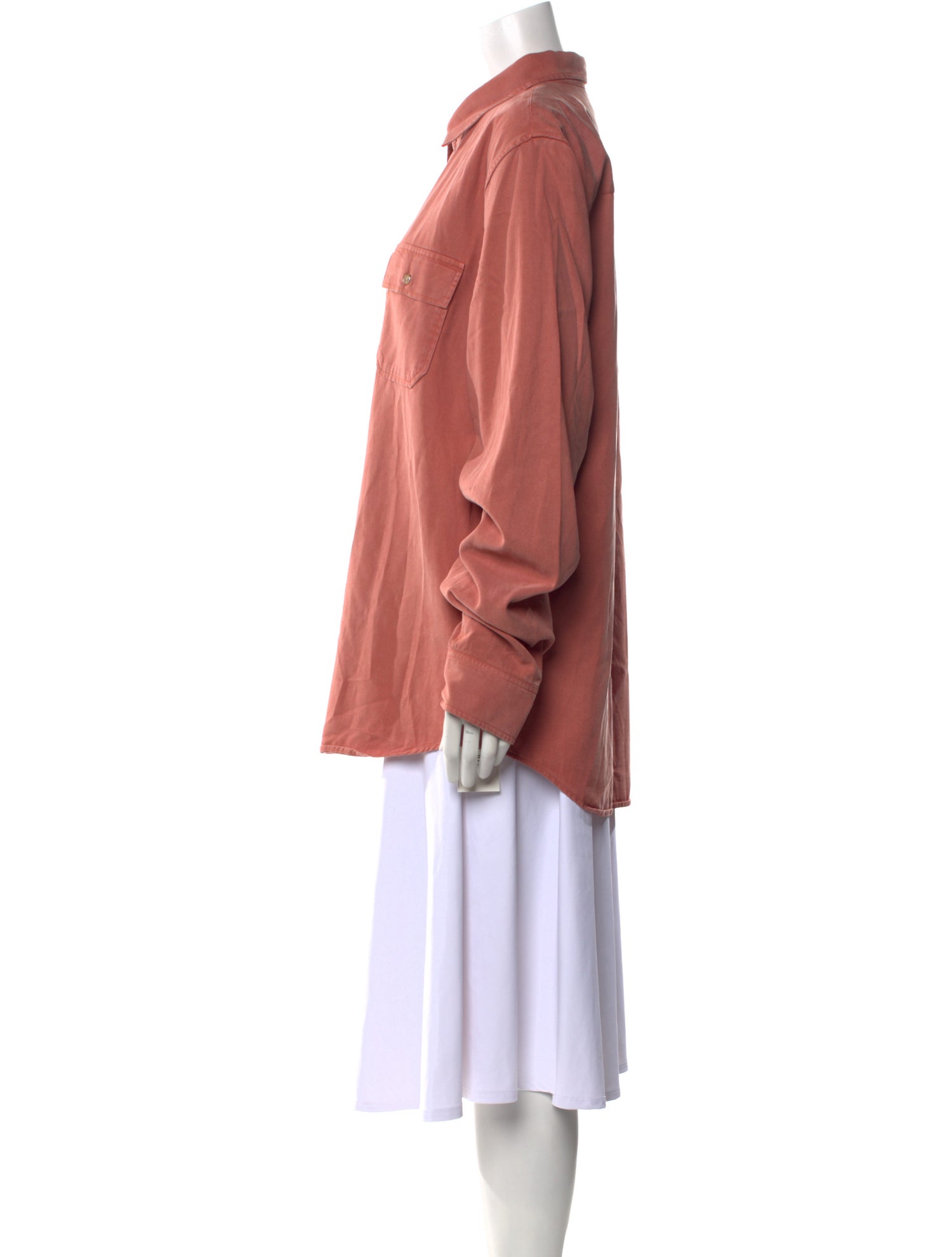 FRAME Long Sleeve Button-Up Top