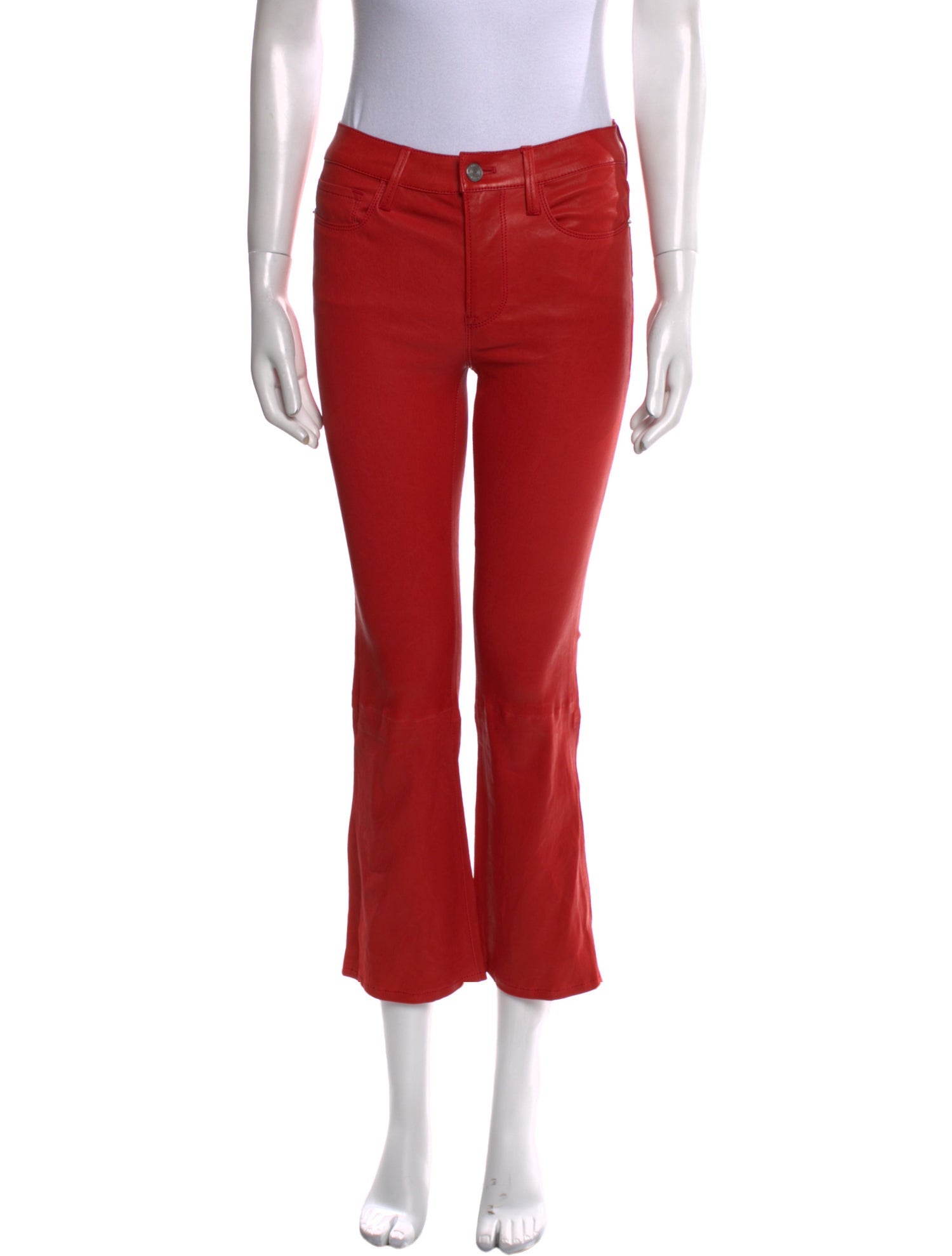 FRAME Lamb Leather Straight Leg Pants w/ Tags