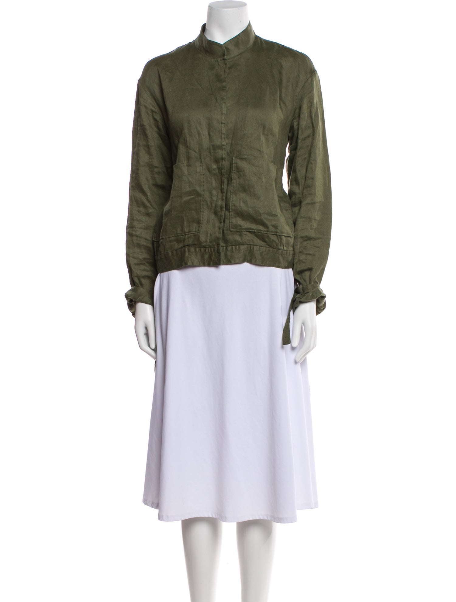 FRAME Linen Bomber Jacket