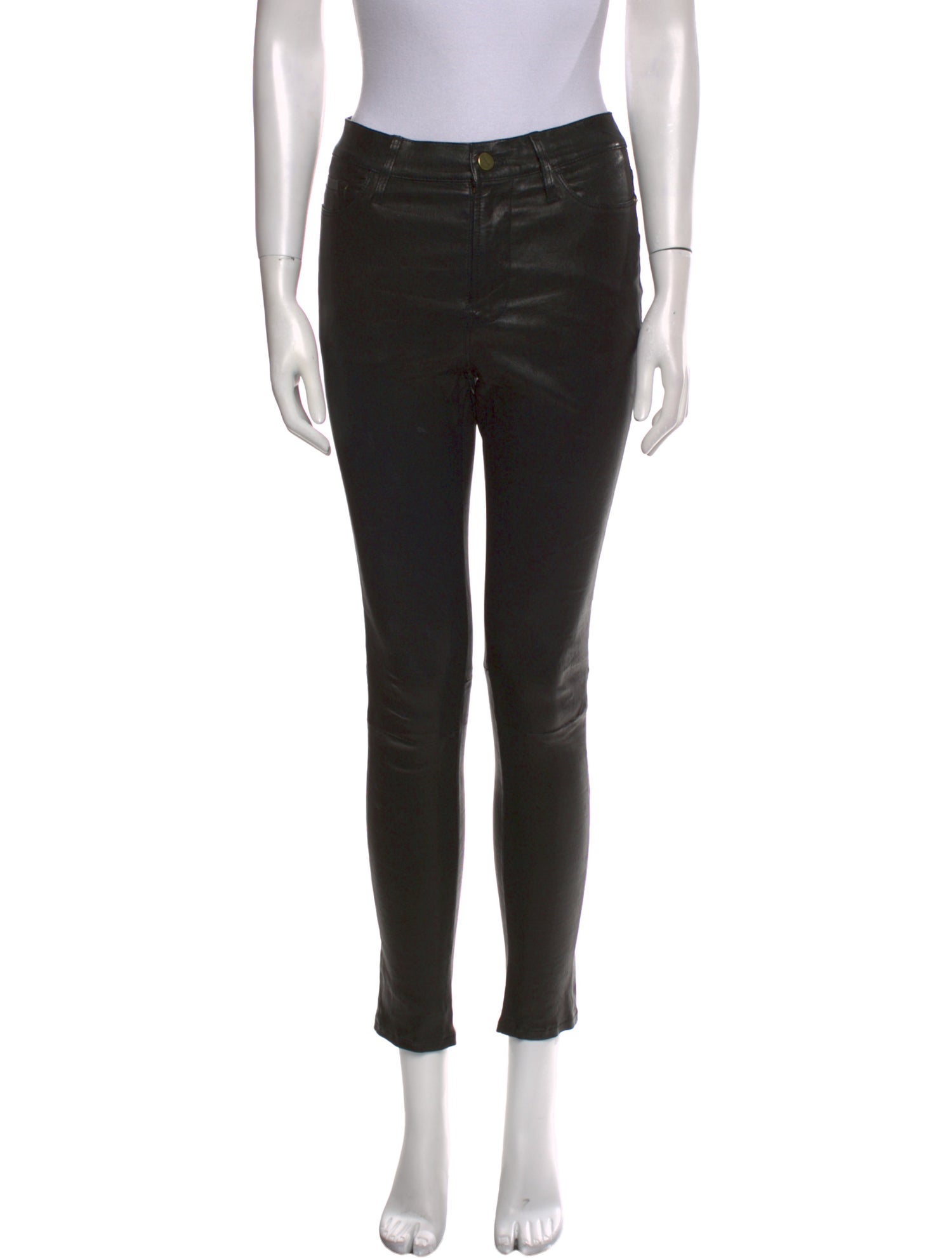 FRAME Lamb Leather Skinny Leg Pants