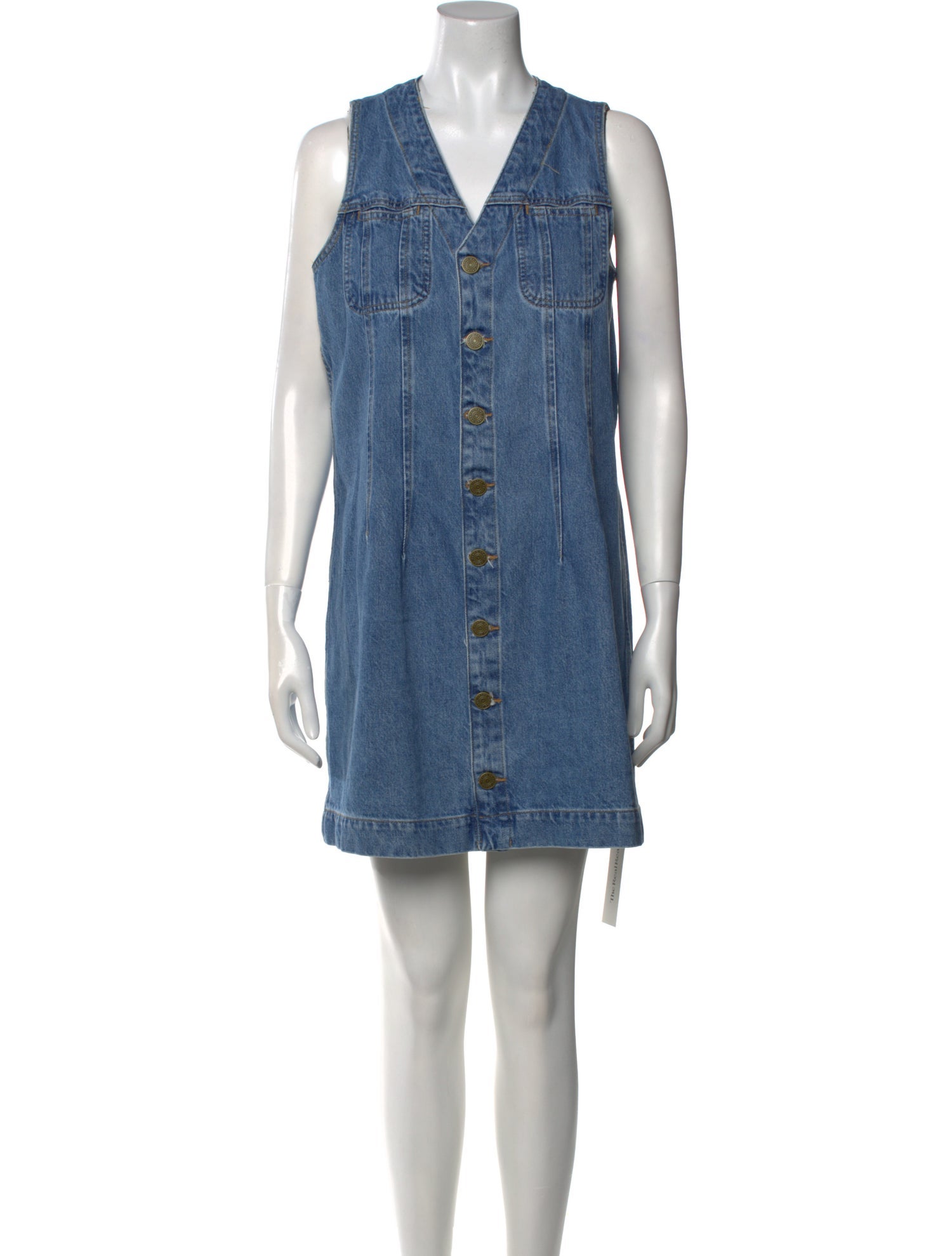 FRAME V-Neck Mini Dress