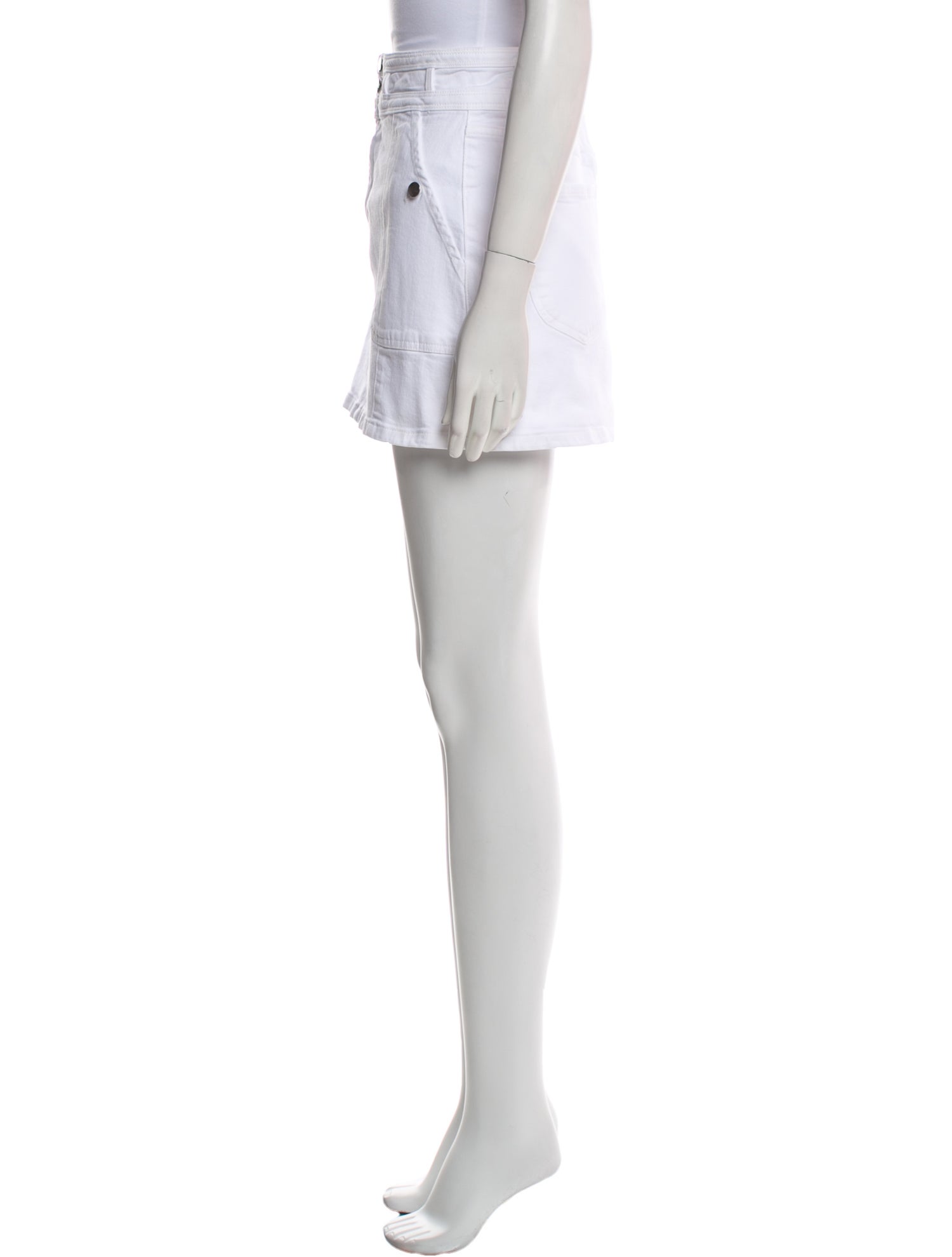 FRAME Raw-Edge Trim Mini Skirt